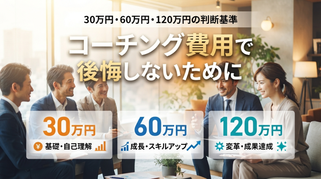 コーチング費用で後悔しないために｜30万円・60万円・120万円の判断基準