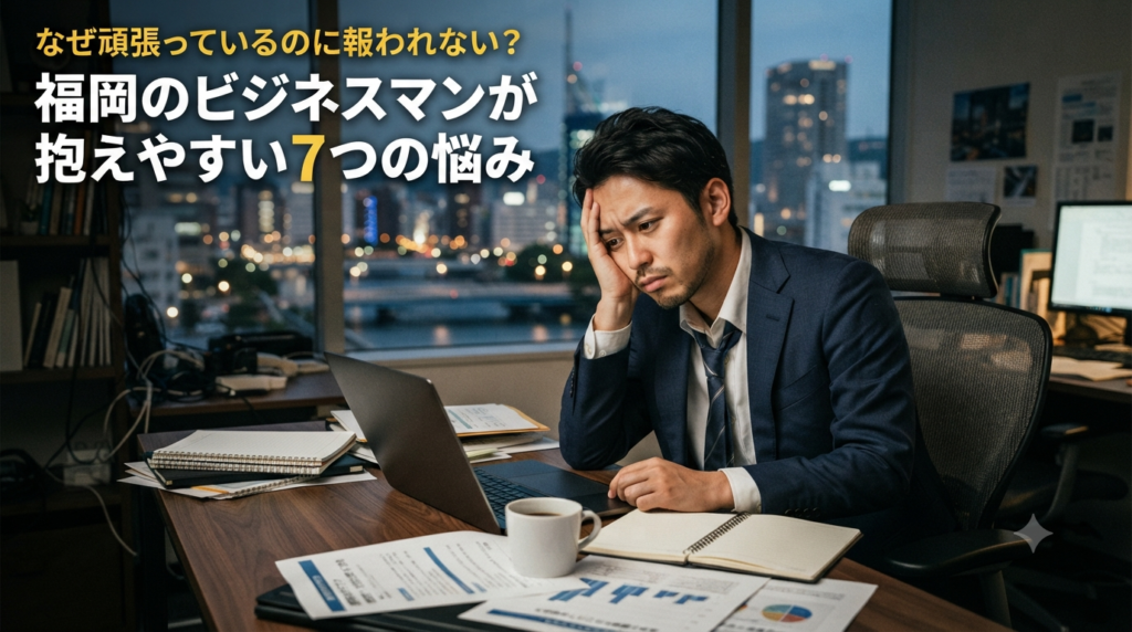 なぜ頑張っているのに報われない？福岡のビジネスマンが抱えやすい7つの悩み