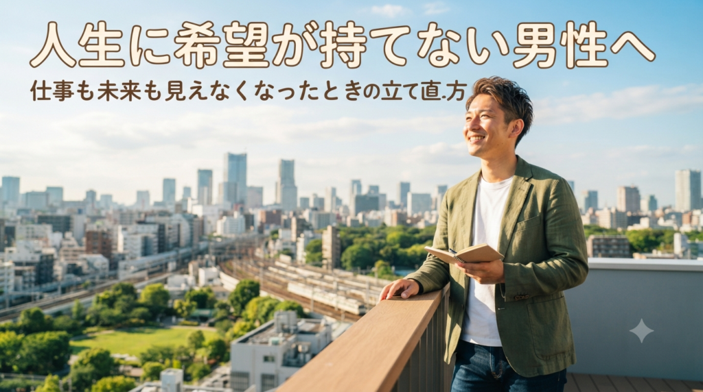 人生に希望が持てない男性へ｜仕事も未来も見えなくなったときの立て直し方