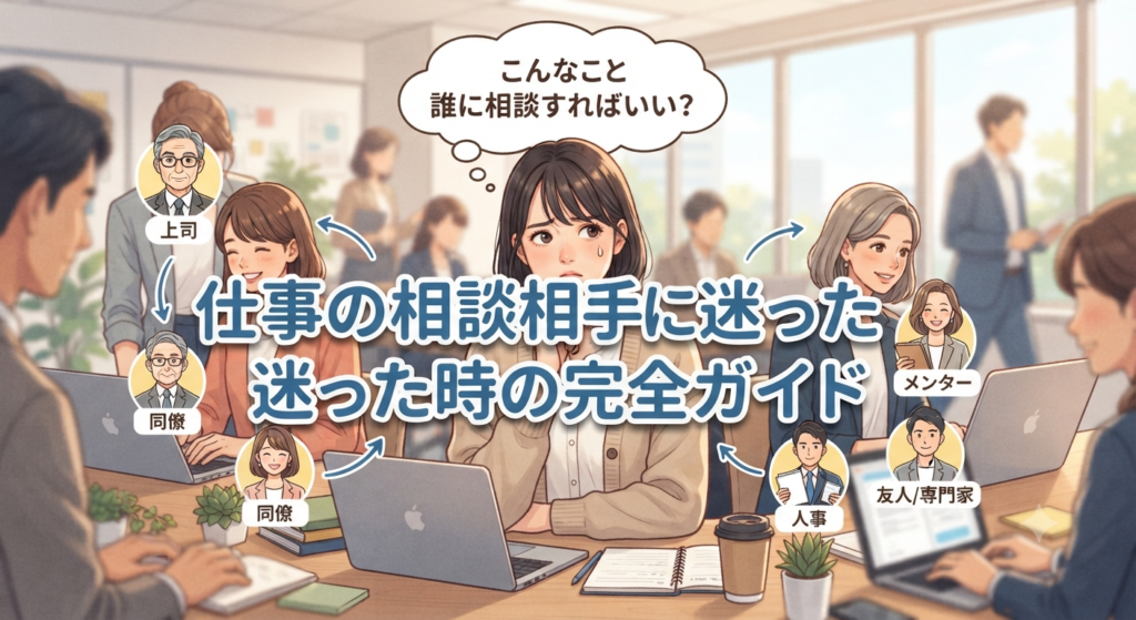 「こんなこと誰に相談すればいい？」仕事の相談相手に迷った時の完全ガイド