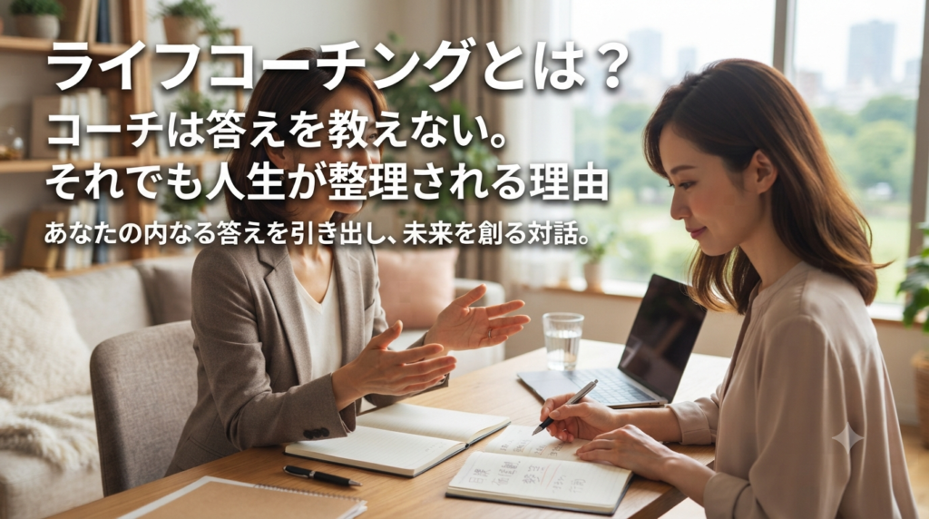 ライフコーチングとは？コーチは答えを教えない。それでも人生が整理される理由