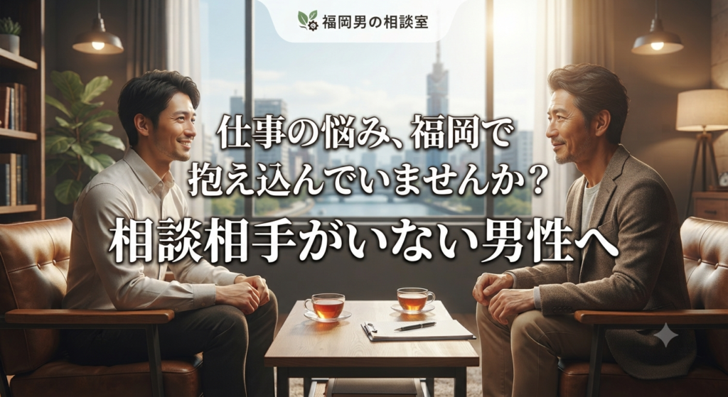 仕事の悩み、福岡で抱え込んでいませんか？相談相手がいない男性へ