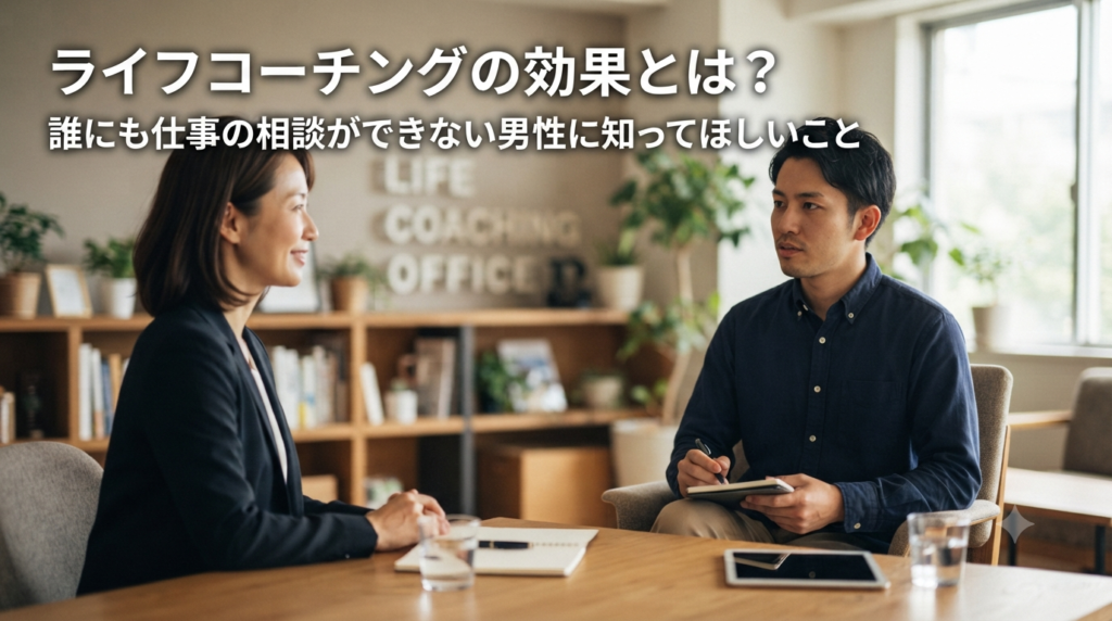 ライフコーチングの効果とは？誰にも仕事の相談ができない男性に知ってほしいこと
