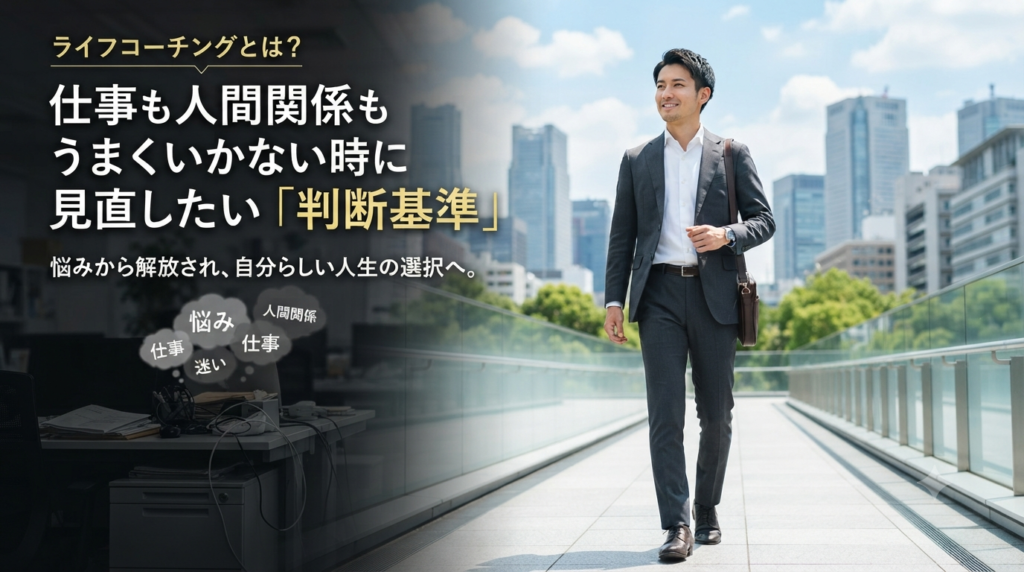 ライフコーチングとは？仕事も人間関係もうまくいかない時に見直したい「判断基準」