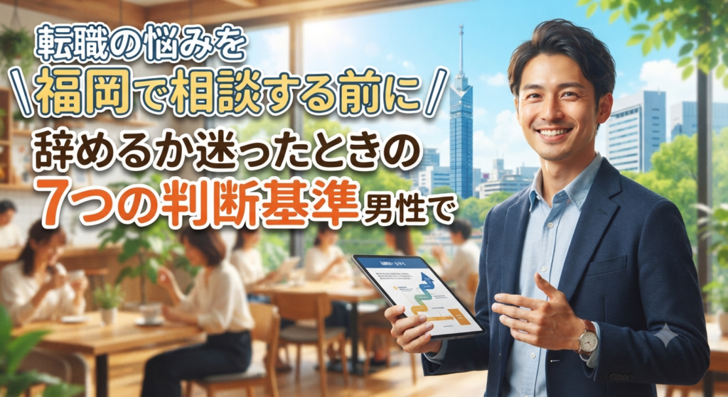転職の悩みを福岡で相談する前に｜辞めるか迷ったときの7つの判断基準
