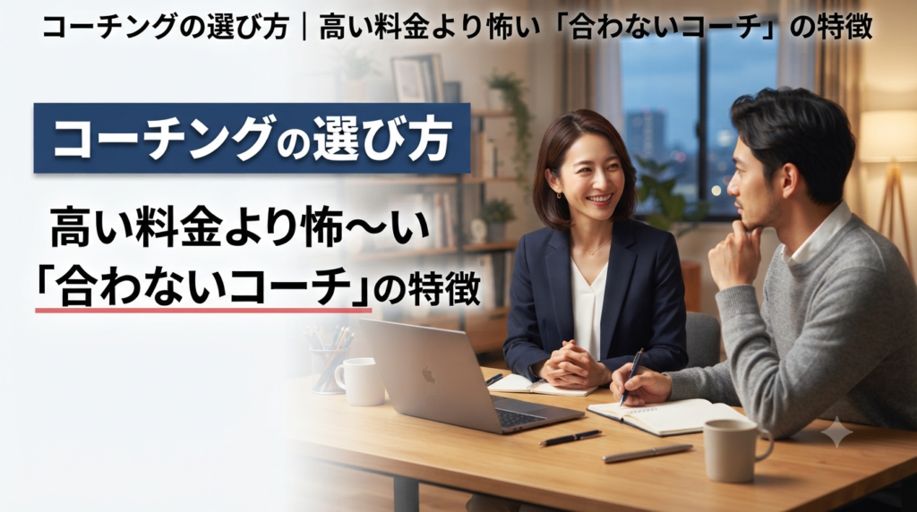 コーチングの選び方｜高い料金より怖い「合わないコーチ」の特徴