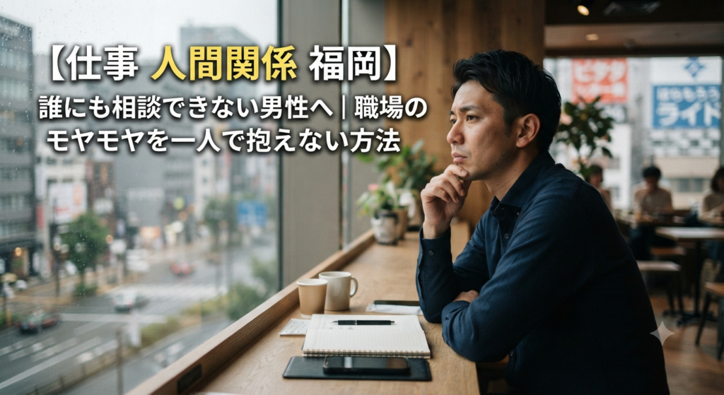 【仕事 人間関係 福岡】誰にも相談できない男性へ｜職場のモヤモヤを一人で抱えない方法
