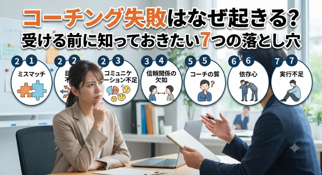 コーチング失敗はなぜ起きる？受ける前に知っておきたい7つの落とし穴
