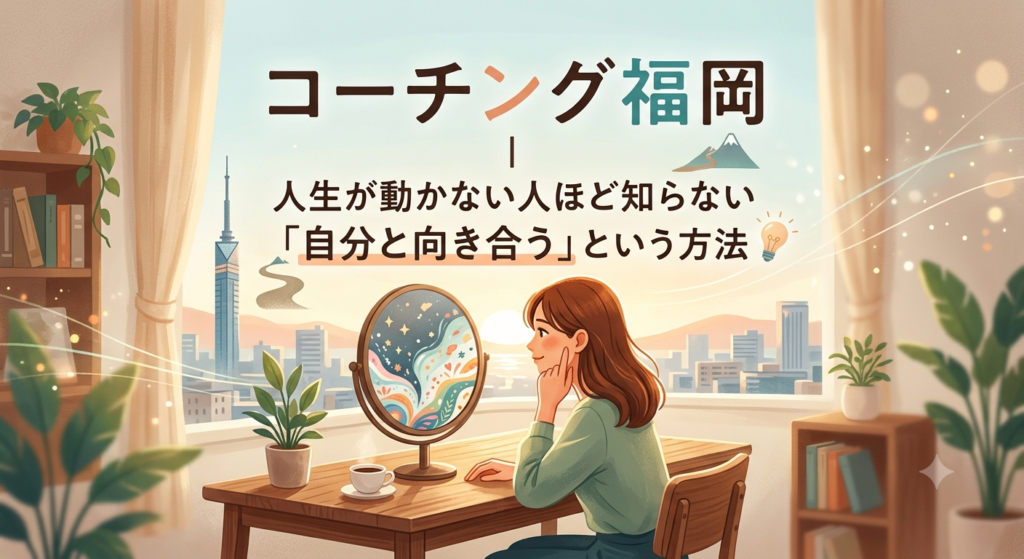 コーチング 福岡｜人生が動かない人ほど知らない「自分と向き合う」という方法