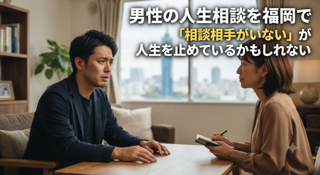 男性の人生相談を福岡で｜「相談相手がいない」が人生を止めているかもしれない