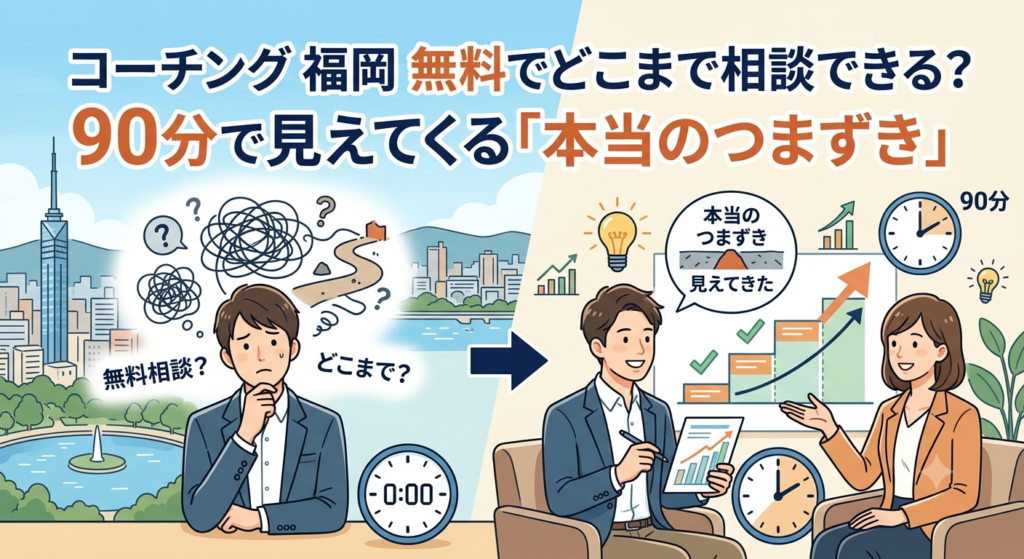 コーチング 福岡 無料でどこまで相談できる？90分で見えてくる「本当のつまずき」