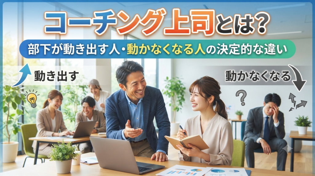 コーチング上司とは？部下が動き出す人・動かなくなる人の決定的な違い