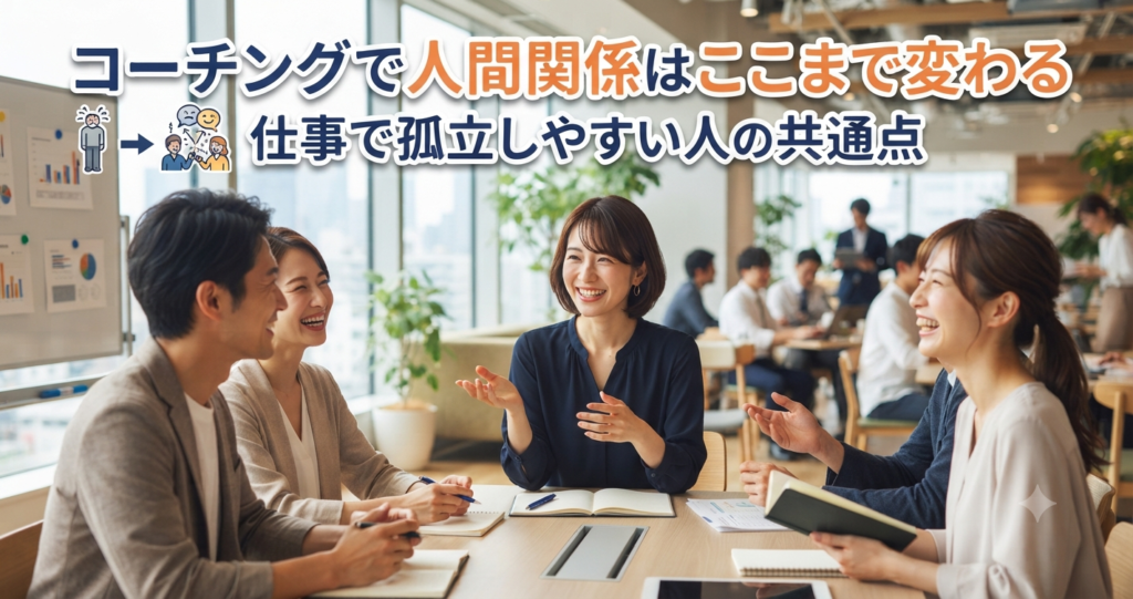 コーチングで人間関係はここまで変わる｜仕事で孤立しやすい人の共通点