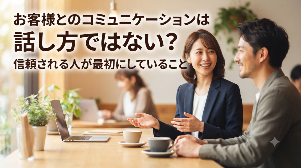 お客様とのコミュニケーションは話し方ではない？信頼される人が最初にしていること 