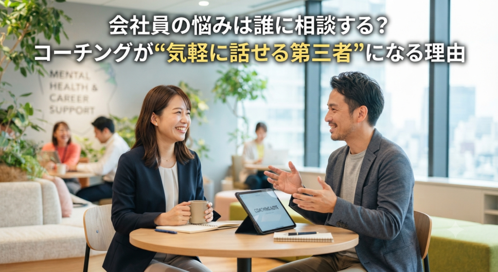 会社員の悩みは誰に相談する？コーチングが“気軽に話せる第三者”になる理由