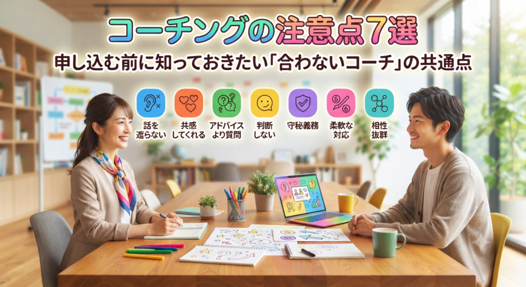 コーチングの注意点7選｜申し込む前に知っておきたい「合わないコーチ」の共通点