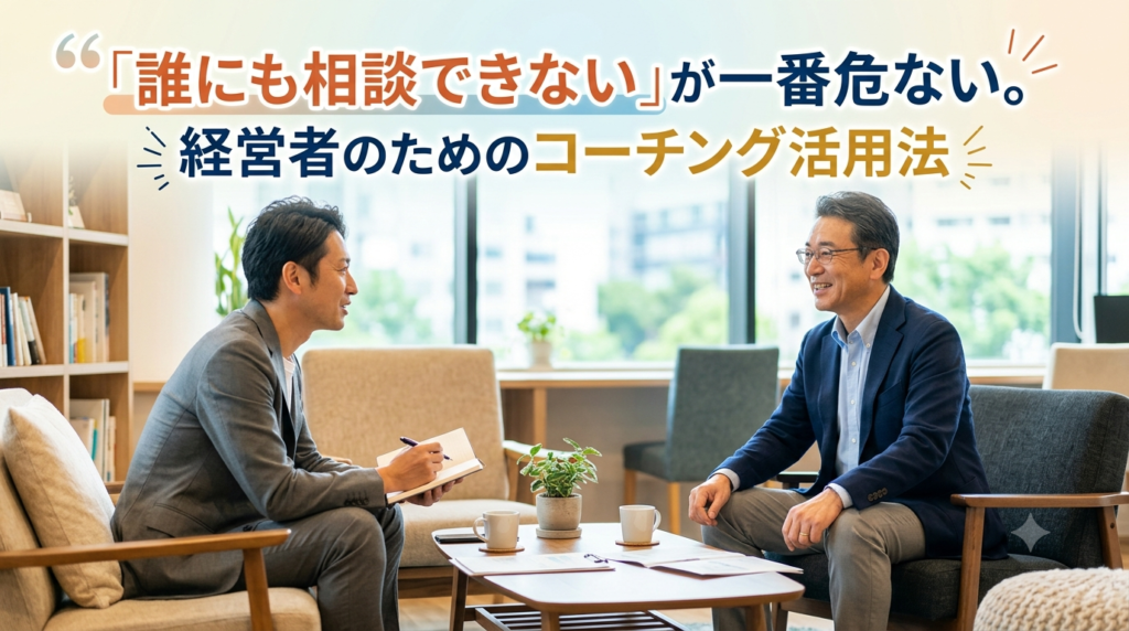 「誰にも相談できない」が一番危ない。経営者のためのコーチング活用法