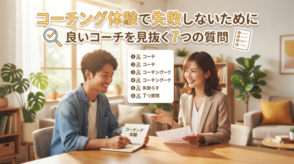 コーチング体験で失敗しないために｜良いコーチを見抜く7つの質問