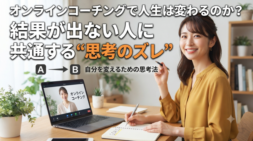 オンラインコーチングで人生は変わるのか？結果が出ない人に共通する“思考のズレ”