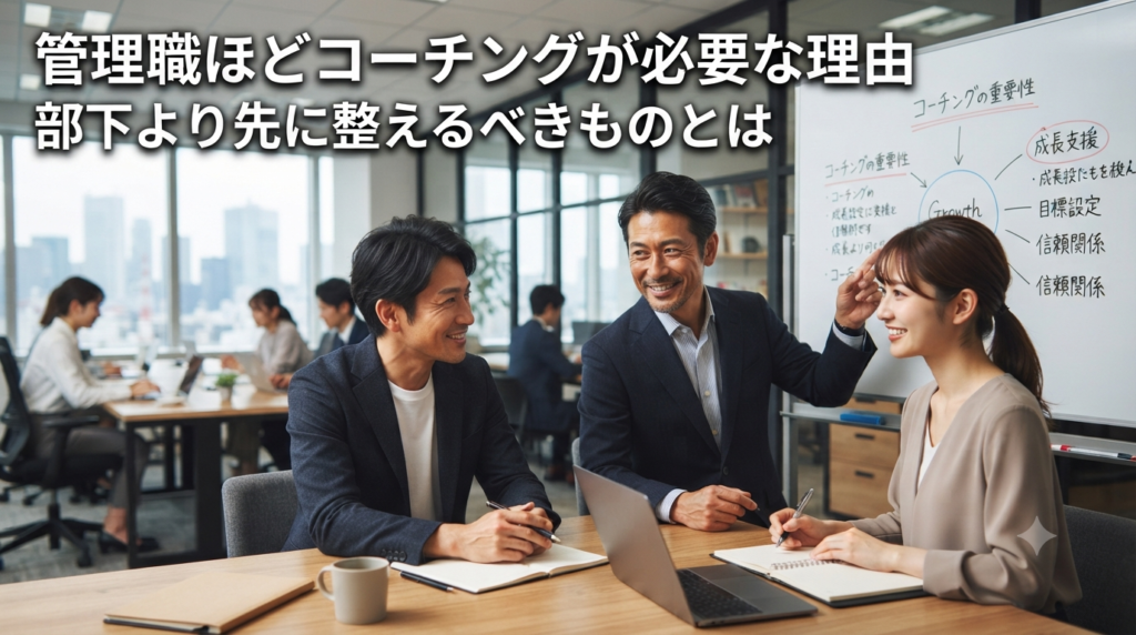 管理職ほどコーチングが必要な理由｜部下より先に整えるべきものとは
