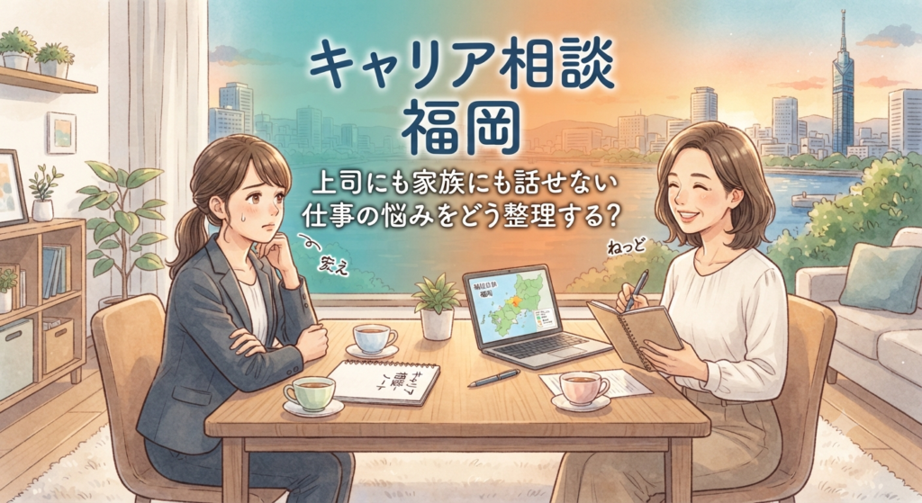 キャリア相談 福岡｜上司にも家族にも話せない仕事の悩みをどう整理する？