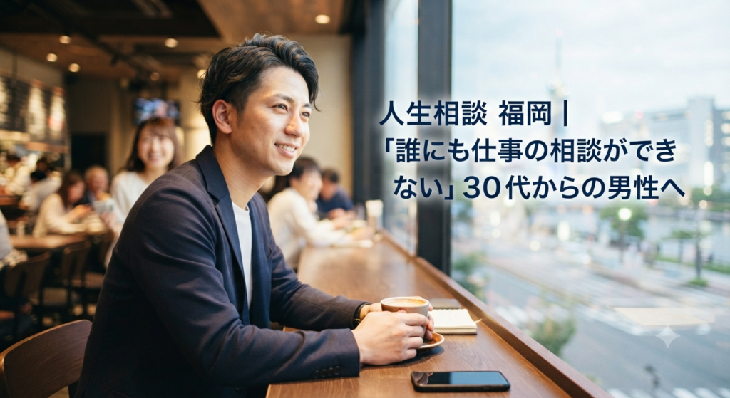 人生相談 福岡｜「誰にも仕事の相談ができない」30代からの男性へ