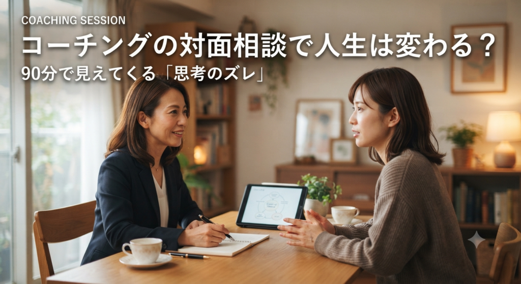 コーチングの対面相談で人生は変わる？90分で見えてくる「思考のズレ」
