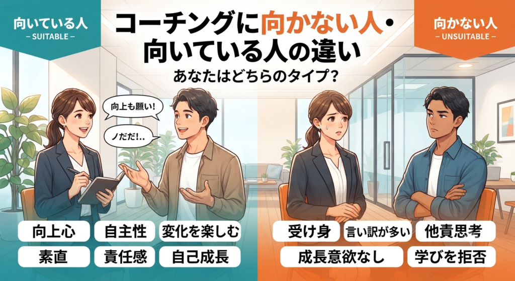 コーチングに向かない人・向いている人の違い｜あなたはどちらのタイプ？