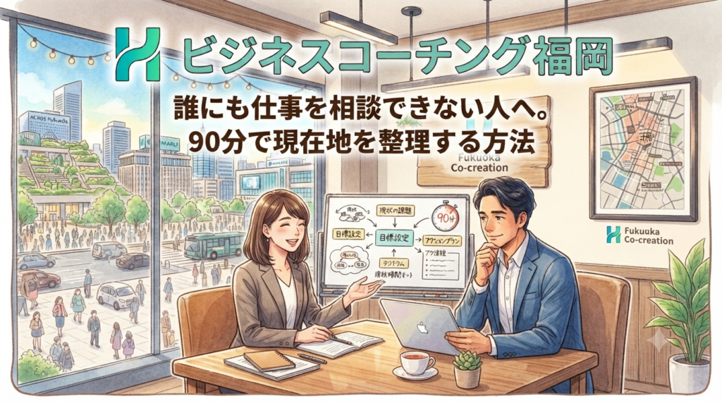 ビジネスコーチ 福岡｜誰にも仕事を相談できない人へ。90分で現在地を整理する方法