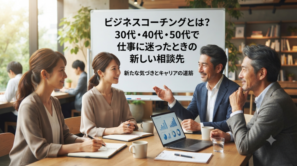 ビジネスコーチングとは？30代・40代・50代で仕事に迷ったときの新しい相談先