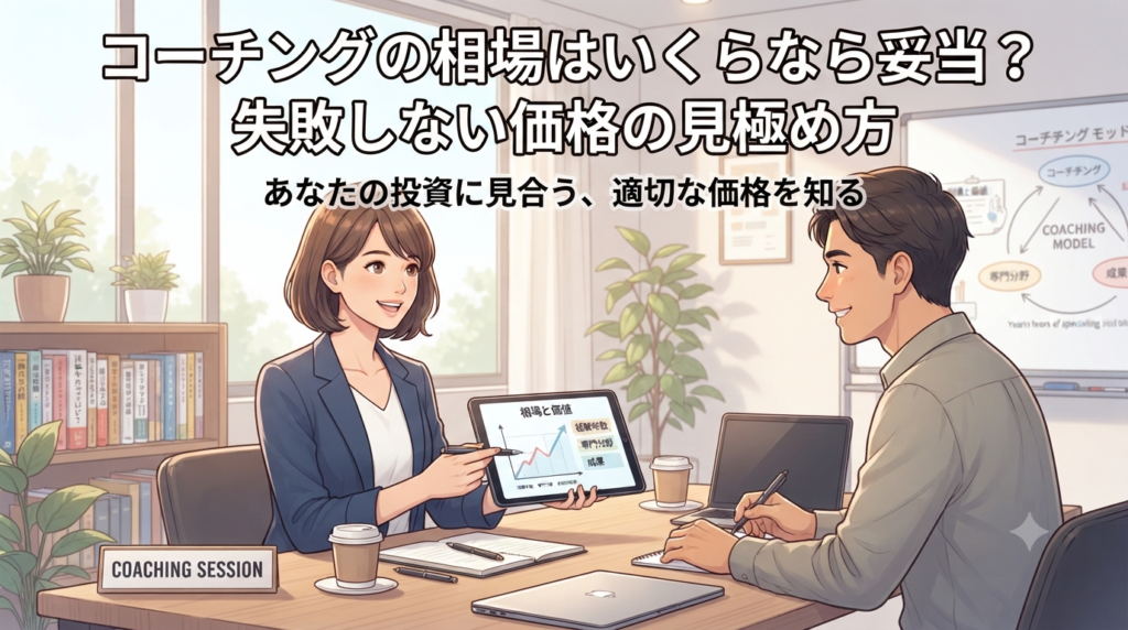 コーチングの相場はいくらなら妥当？失敗しない価格の見極め方