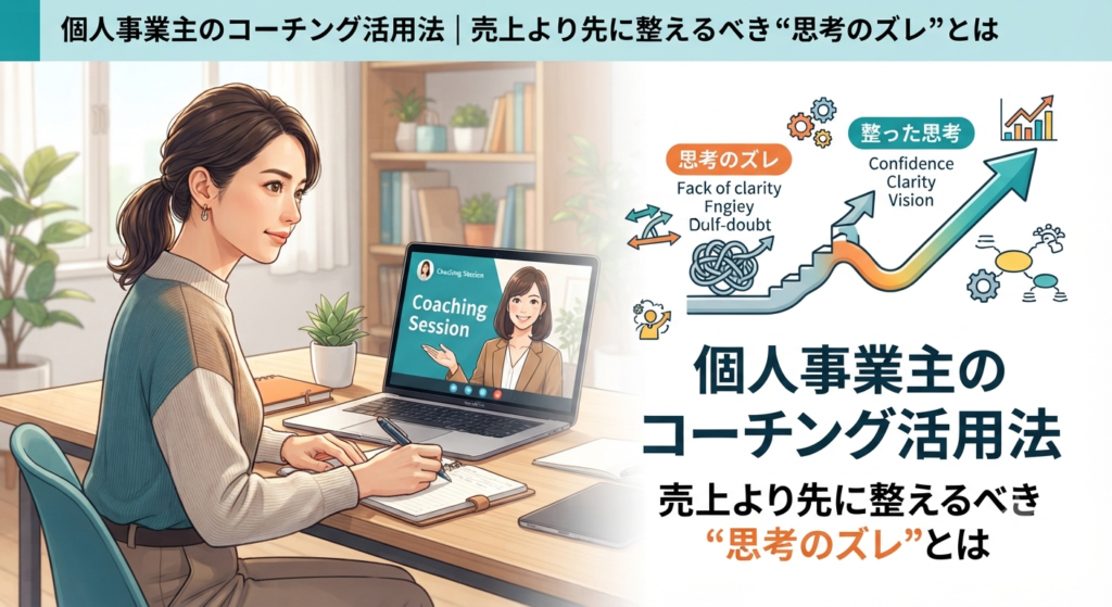 個人事業主のコーチング活用法｜売上より先に整えるべき“思考のズレ”とは