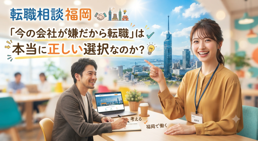 転職相談 福岡｜「今の会社が嫌だから転職」は本当に正しい選択なのか？