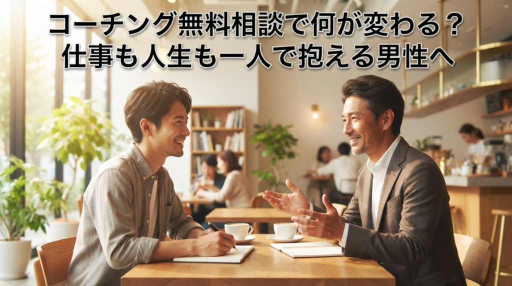 コーチング無料相談で何が変わる？仕事も人生も一人で抱える男性へ