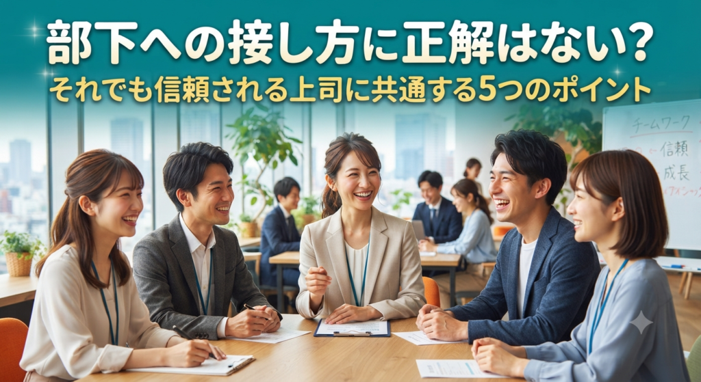 部下への接し方に正解はない？それでも信頼される上司に共通する5つのポイント