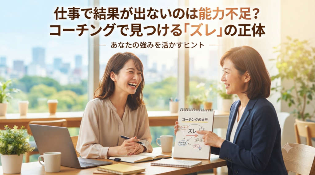 仕事で結果が出ないのは能力不足？コーチングで見つける「ズレ」の正体