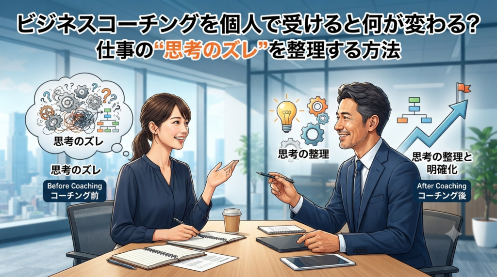 ビジネスコーチングを個人で受けると何が変わる？仕事の“思考のズレ”を整理する方法 