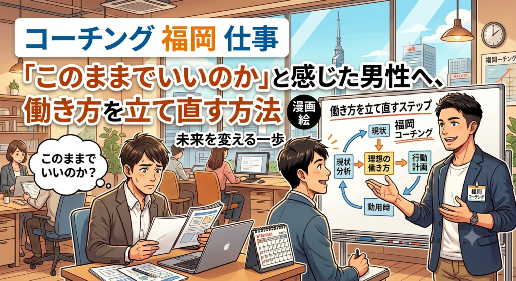 コーチング 福岡 仕事｜「このままでいいのか」と感じた男性へ、働き方を立て直す方法