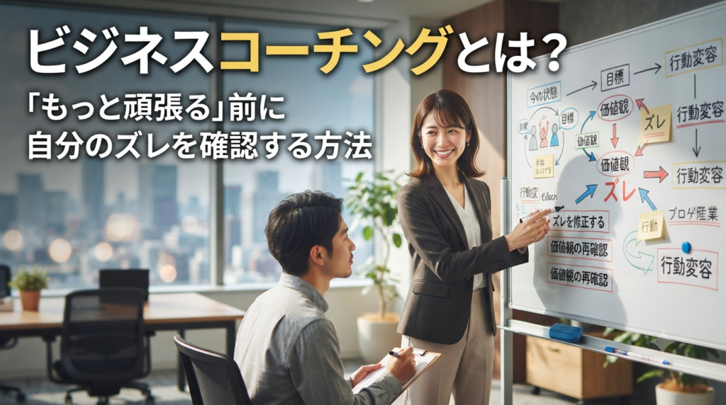 ビジネスコーチングとは？「もっと頑張る」前に自分のズレを確認する方法 