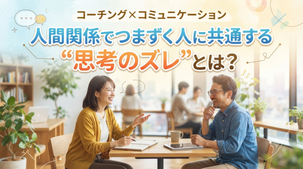 コーチング×コミュニケーション｜人間関係でつまずく人に共通する“思考のズレ”とは？