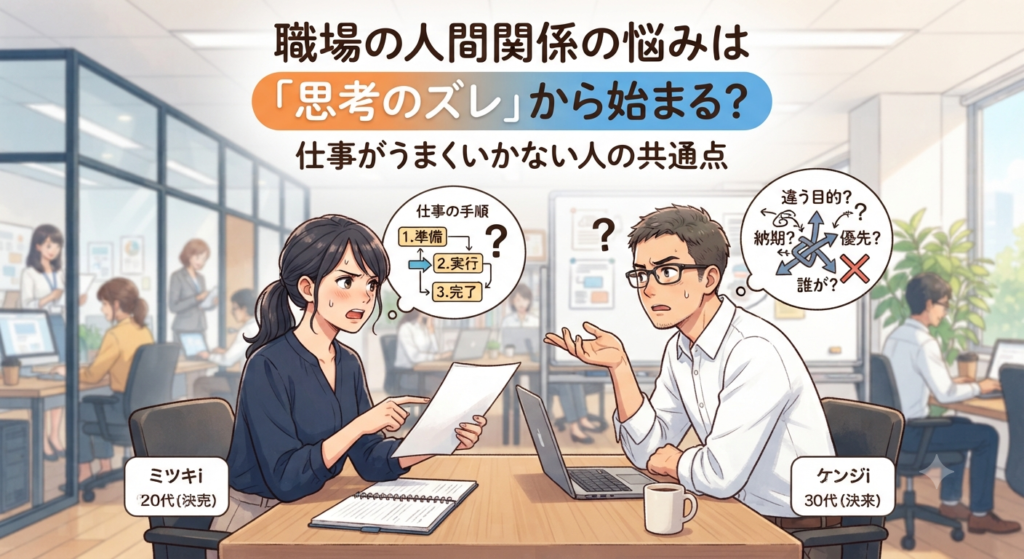 職場の人間関係の悩みは「思考のズレ」から始まる？仕事がうまくいかない人の共通点