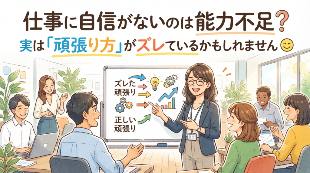 仕事に自信がないのは能力不足？実は「頑張り方」がズレているかもしれません