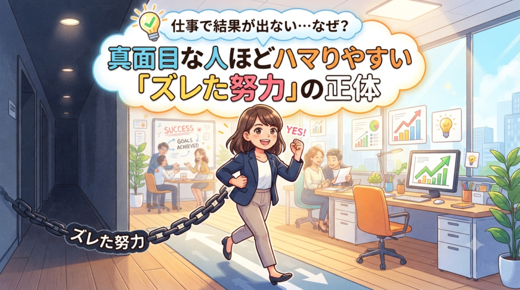仕事で結果が出ない…なぜ？真面目な人ほどハマりやすい「ズレた努力」の正体