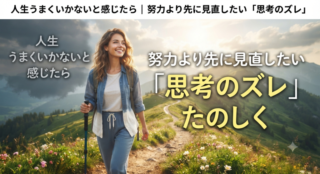 人生うまくいかないと感じたら｜努力より先に見直したい「思考のズレ」