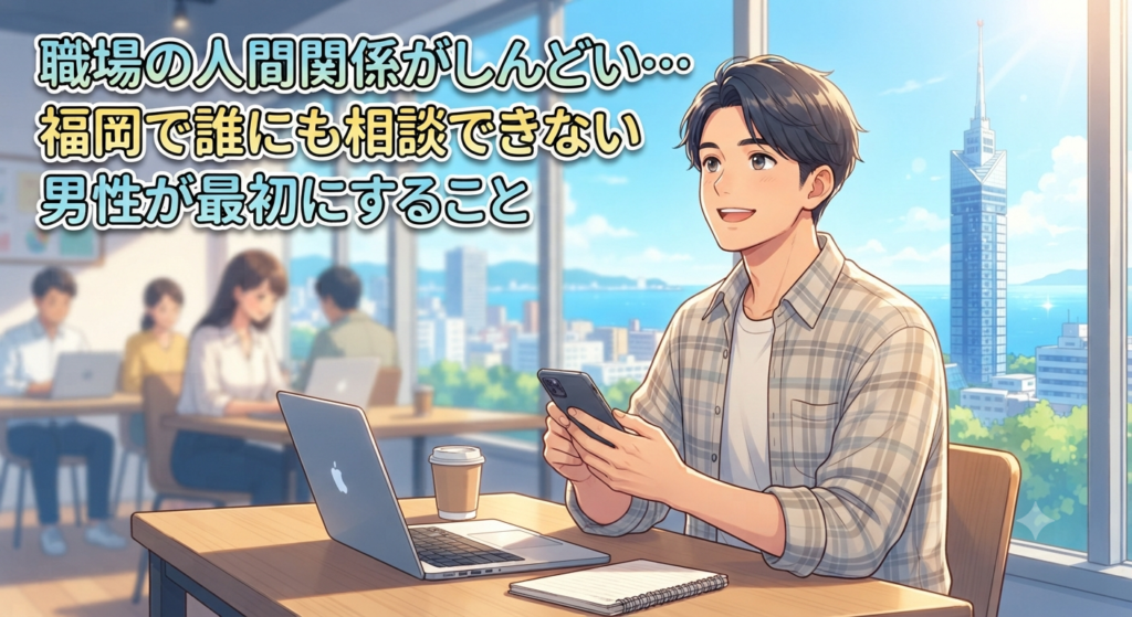 職場の人間関係がしんどい…福岡で誰にも相談できない男性が最初にすること