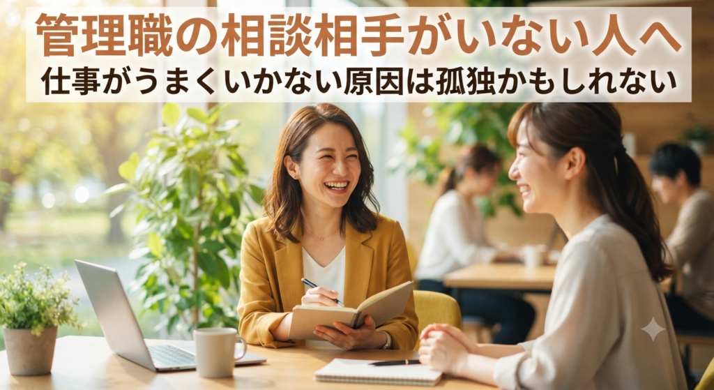 管理職の相談相手がいない人へ｜仕事がうまくいかない原因は孤独かもしれない