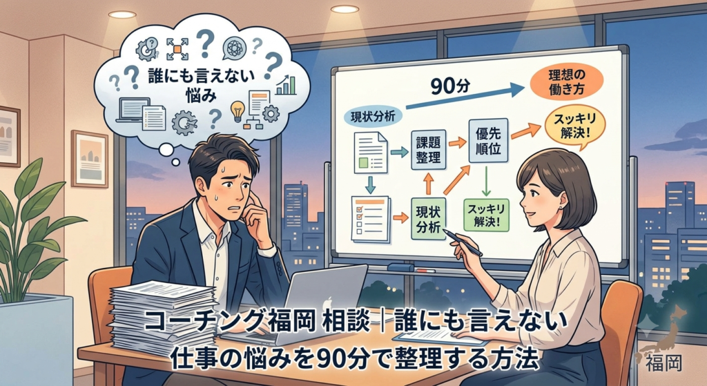 コーチング 福岡 相談｜誰にも言えない仕事の悩みを90分で整理する方法