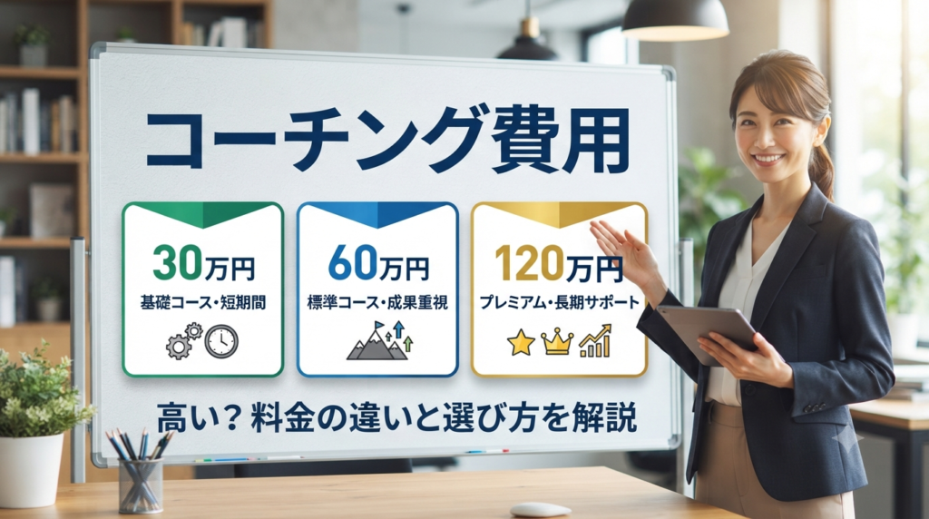 コーチング費用30万円・60万円・120万円は高い？料金の違いと選び方を解説