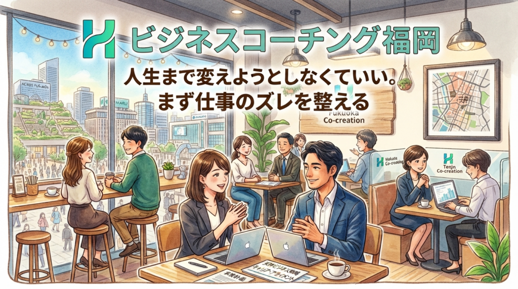 ビジネスコーチング 福岡｜人生まで変えようとしなくていい。まず仕事のズレを整える