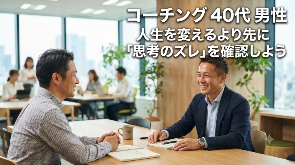 コーチング 40代 男性｜人生を変えるより先に「思考のズレ」を確認しよう